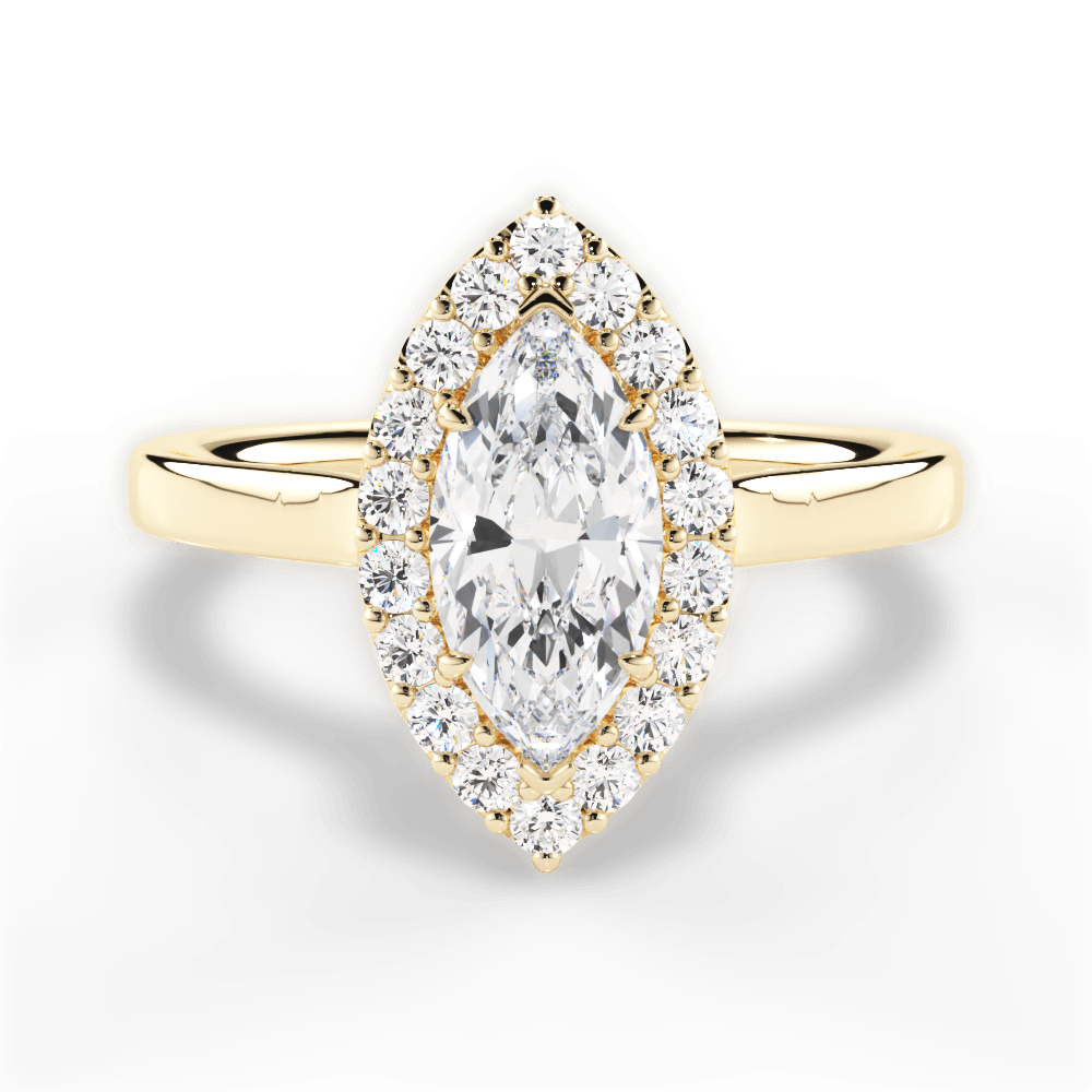 14kt Yellow Gold/18kt Yellow Gold/marquise/top