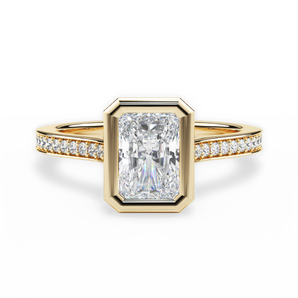 14kt Yellow Gold/18kt Yellow Gold/radiant/top