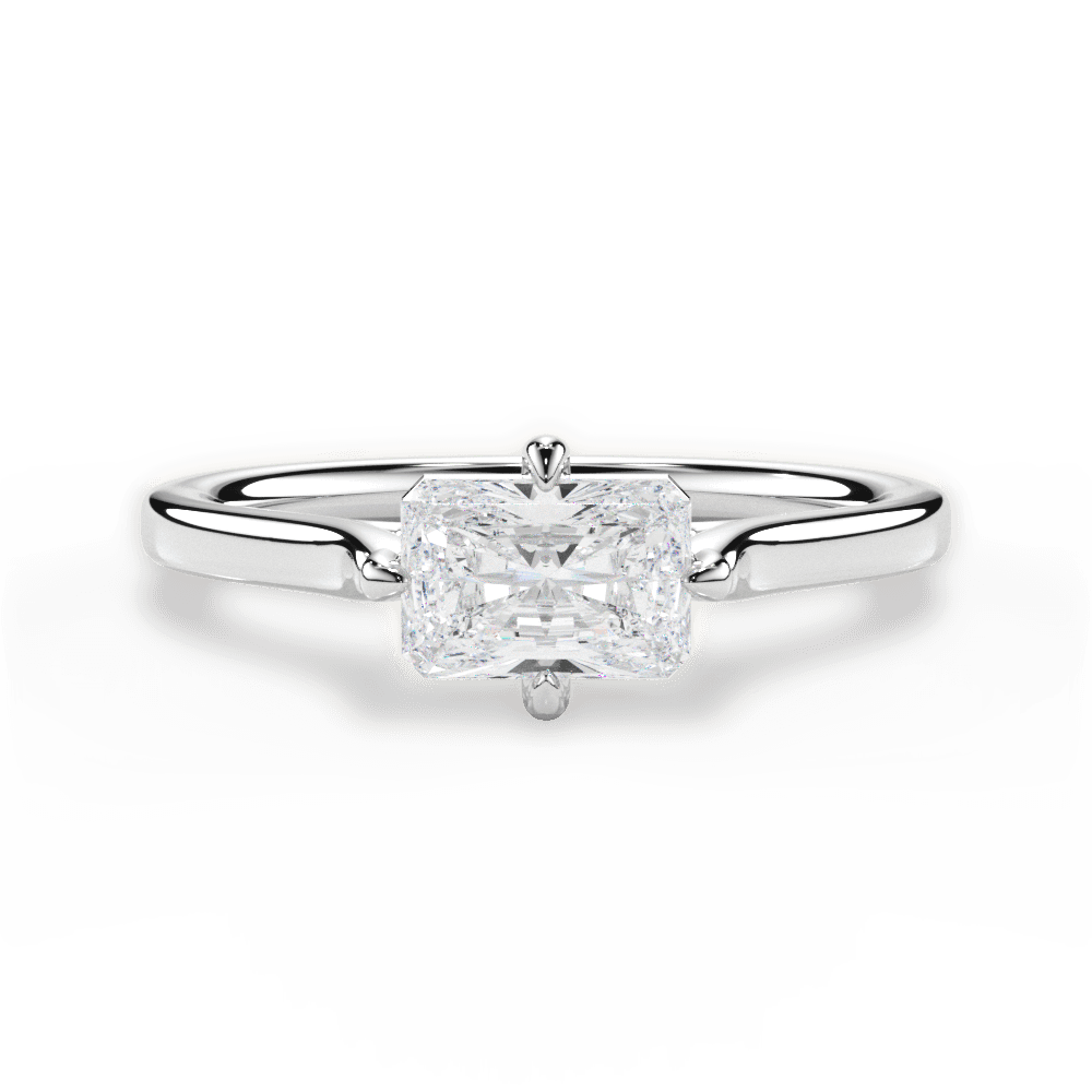 14kt White Gold/18kt White Gold/Platinum/radiant/top