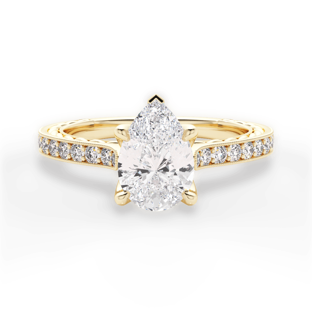 14kt Yellow Gold/18kt Yellow Gold/pear/top