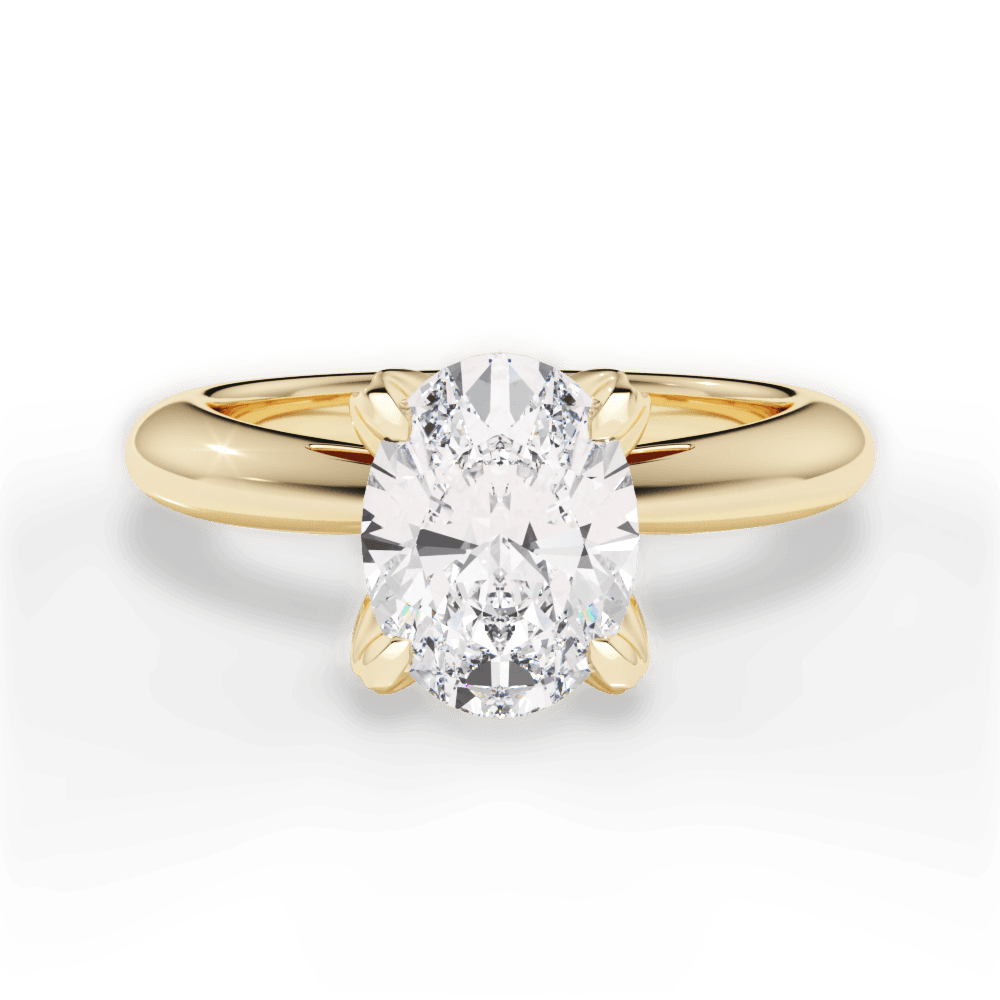 14kt Yellow Gold/18kt Yellow Gold/oval/top