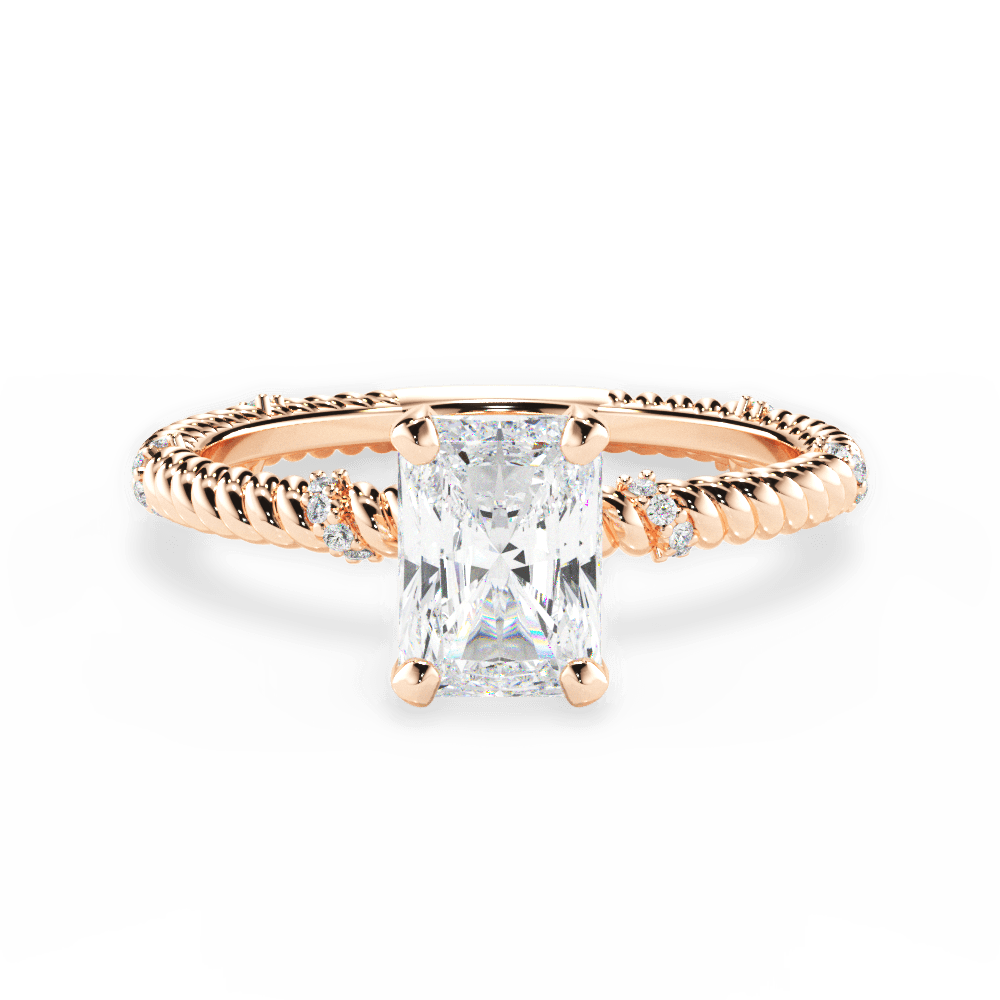 14kt Rose Gold/18kt Rose Gold/radiant/top