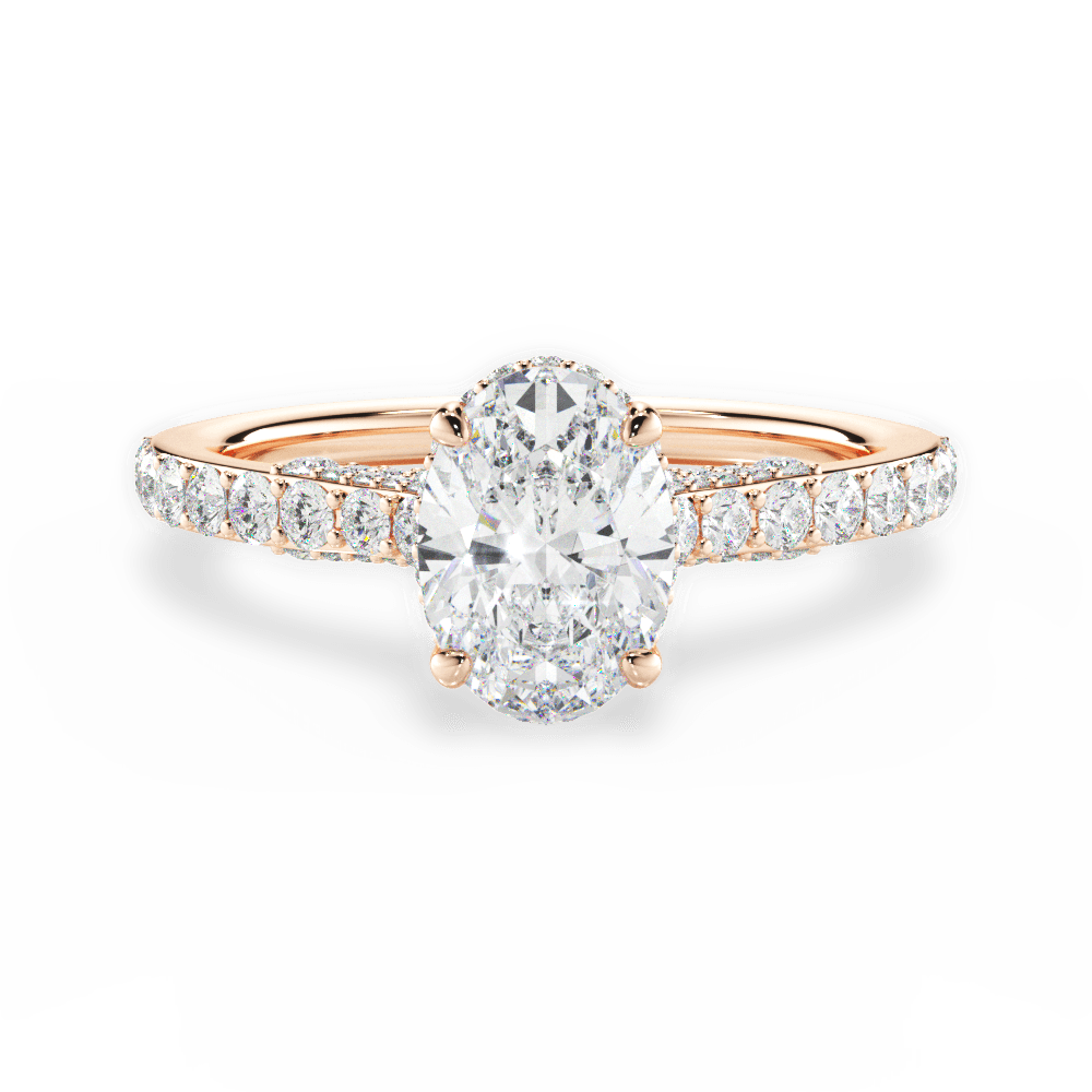 14kt Rose Gold/18kt Rose Gold/oval/top
