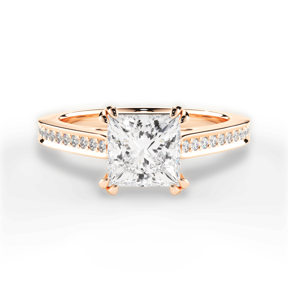 14kt Rose Gold/18kt Rose Gold/princess/top