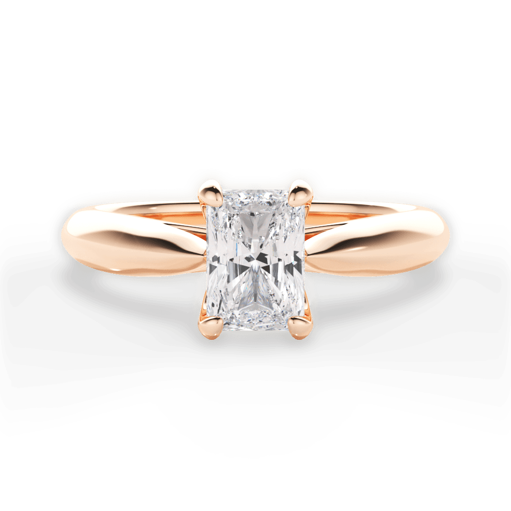 14kt Rose Gold/18kt Rose Gold/radiant/top