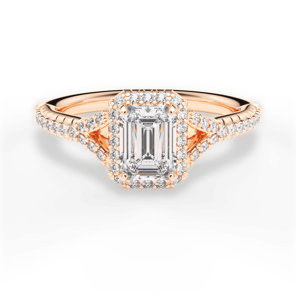 14kt Rose Gold/18kt Rose Gold/emerald/top