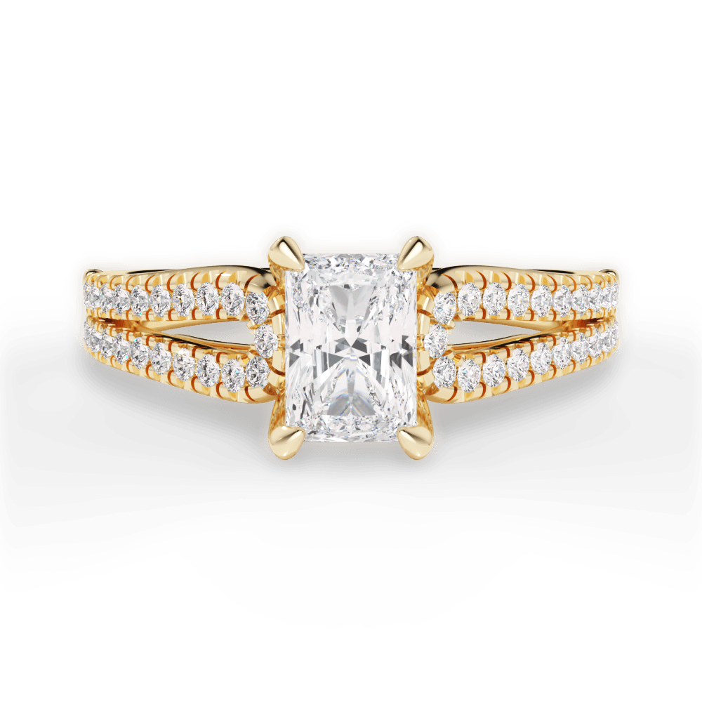 14kt Yellow Gold/18kt Yellow Gold/radiant/top