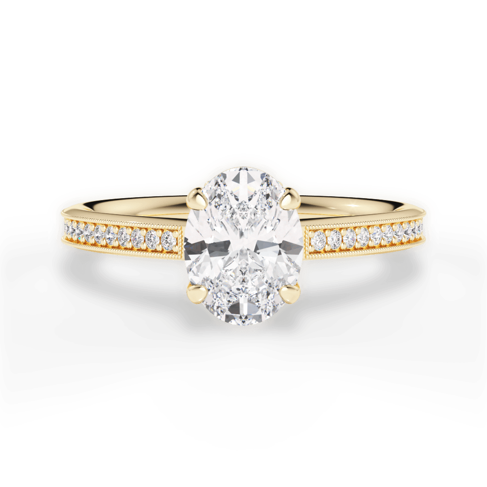 14kt Yellow Gold/18kt Yellow Gold/oval/top