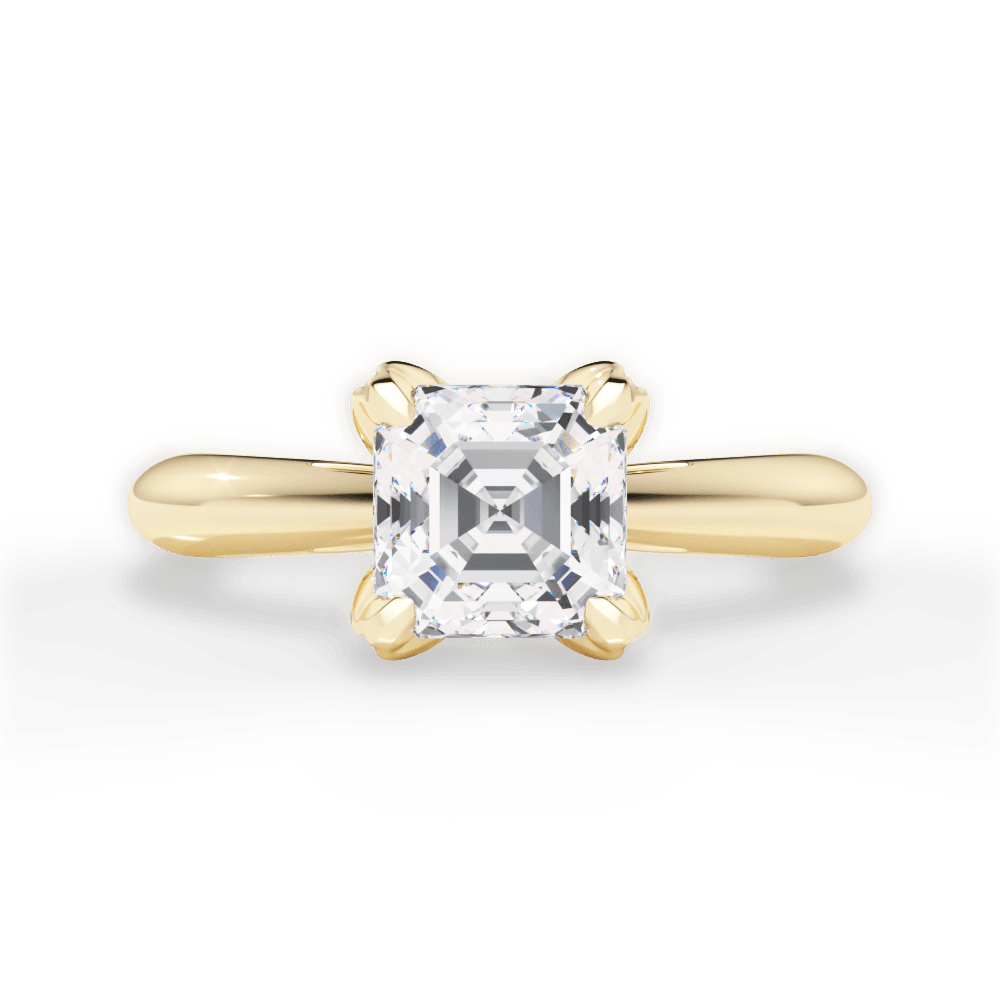 14kt Yellow Gold/18kt Yellow Gold/asscher/top