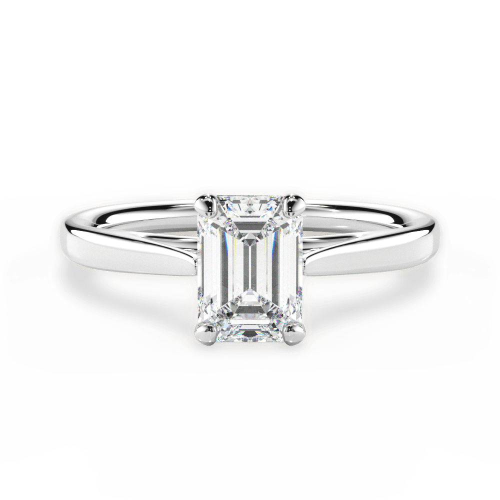 14kt White Gold/18kt White Gold/Platinum/emerald/top