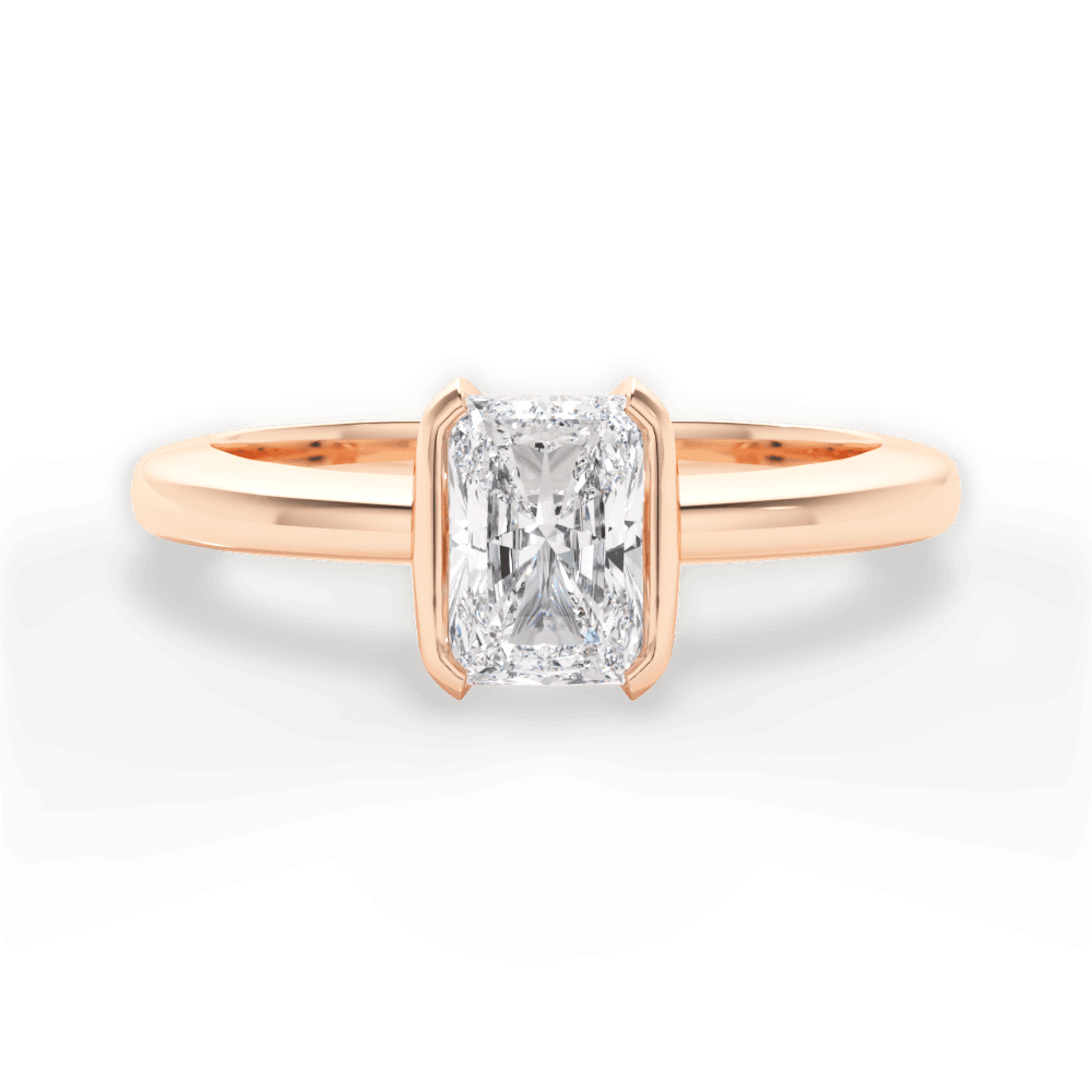 14kt Rose Gold/18kt Rose Gold/radiant/top