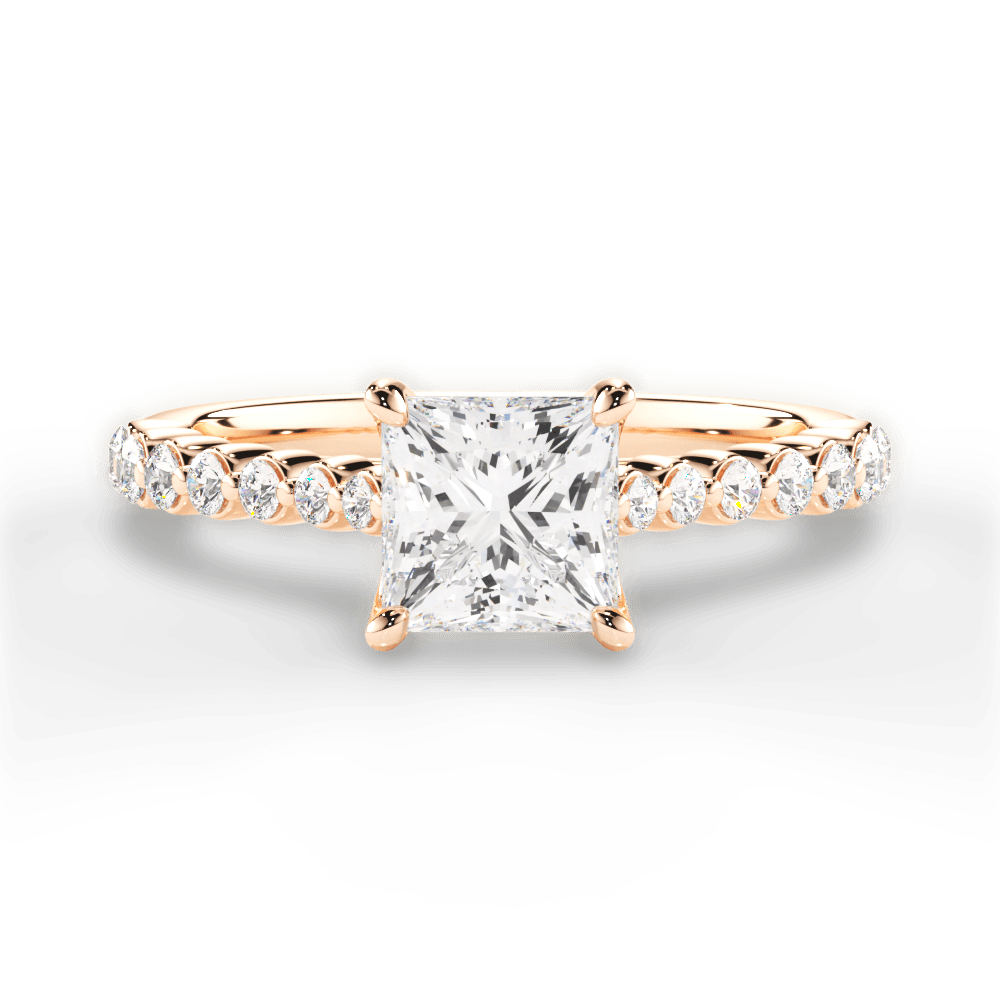 14kt Rose Gold/18kt Rose Gold/princess/top