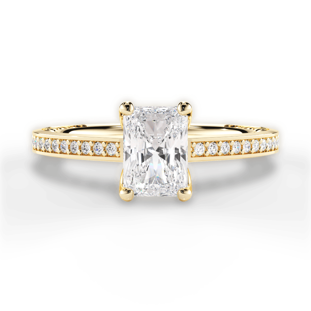 14kt Yellow Gold/18kt Yellow Gold/radiant/top
