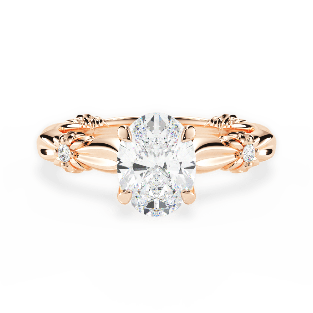 14kt Rose Gold/18kt Rose Gold/oval/top