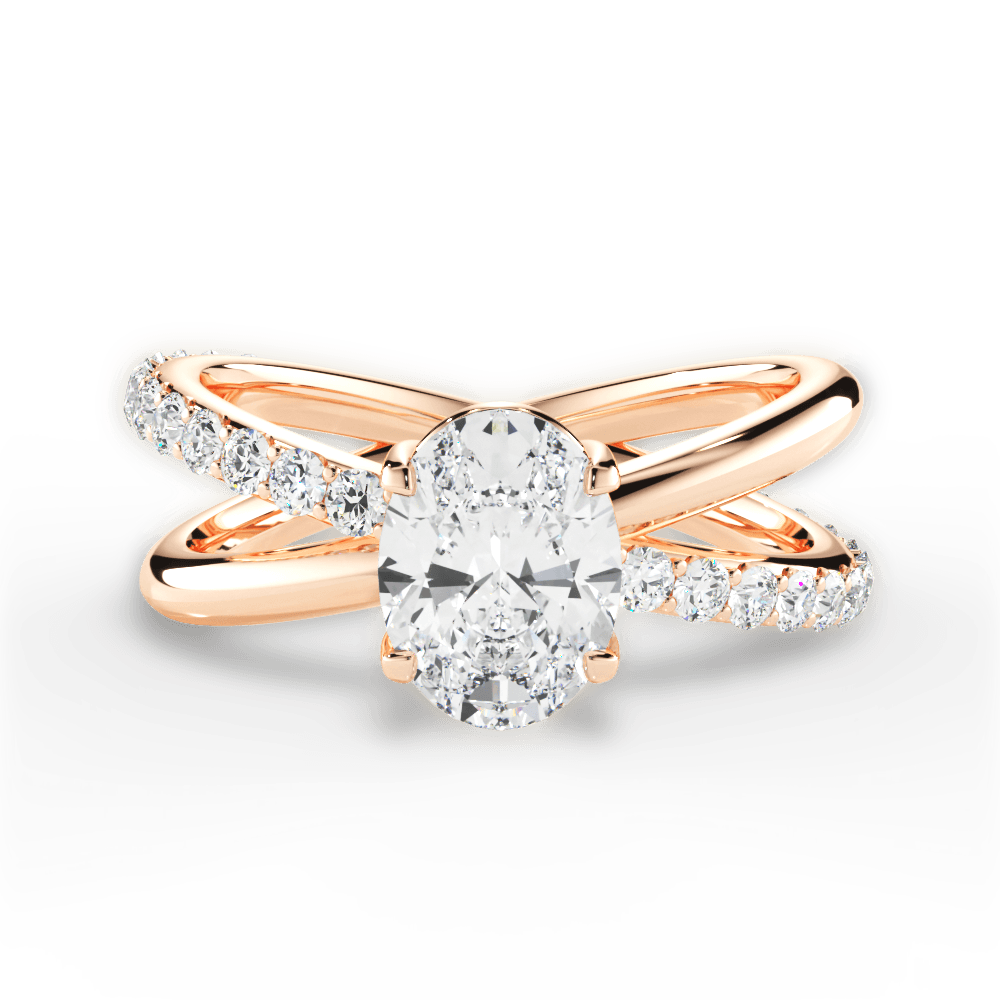 14kt Rose Gold/18kt Rose Gold/oval/top
