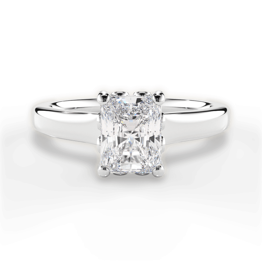 14kt White Gold/18kt White Gold/Platinum/radiant/top