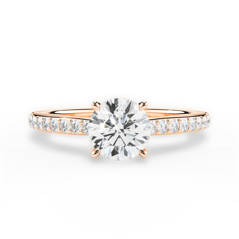 14kt Rose Gold/18kt Rose Gold/round/top