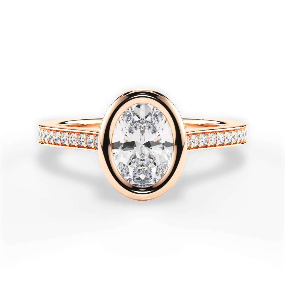 14kt Rose Gold/18kt Rose Gold/oval/top