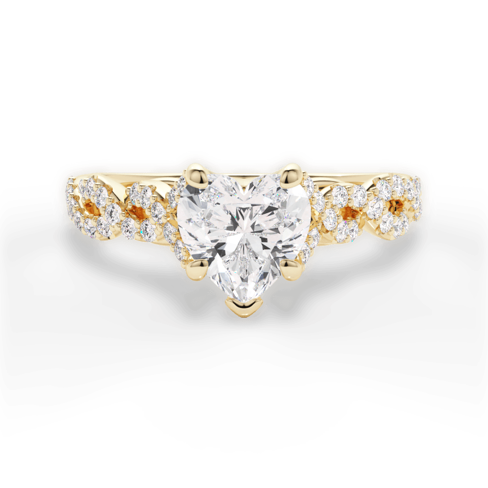 14kt Yellow Gold/18kt Yellow Gold/heart/top