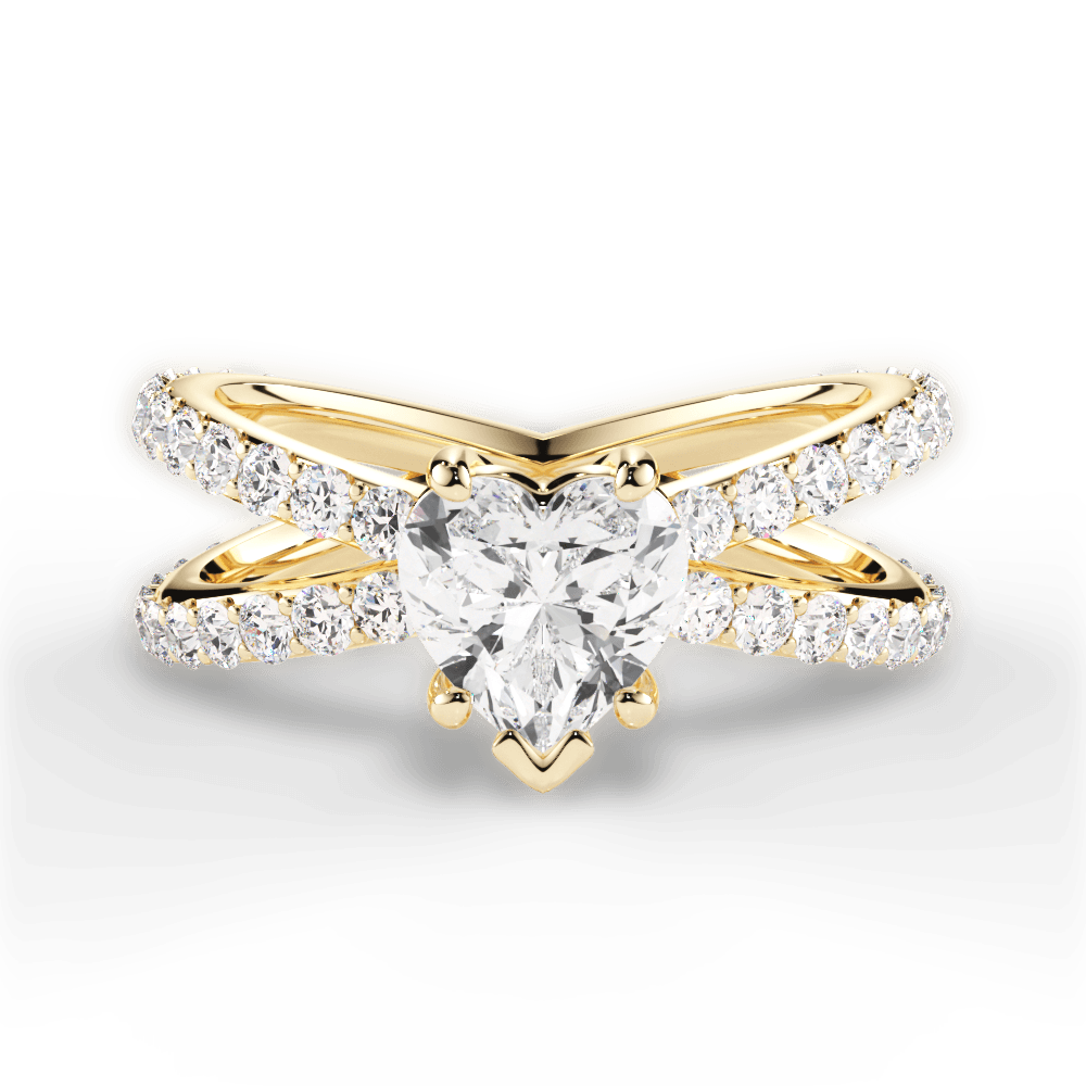 14kt Yellow Gold/18kt Yellow Gold/heart/top