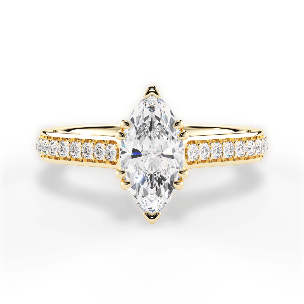 14kt Yellow Gold/18kt Yellow Gold/marquise/top