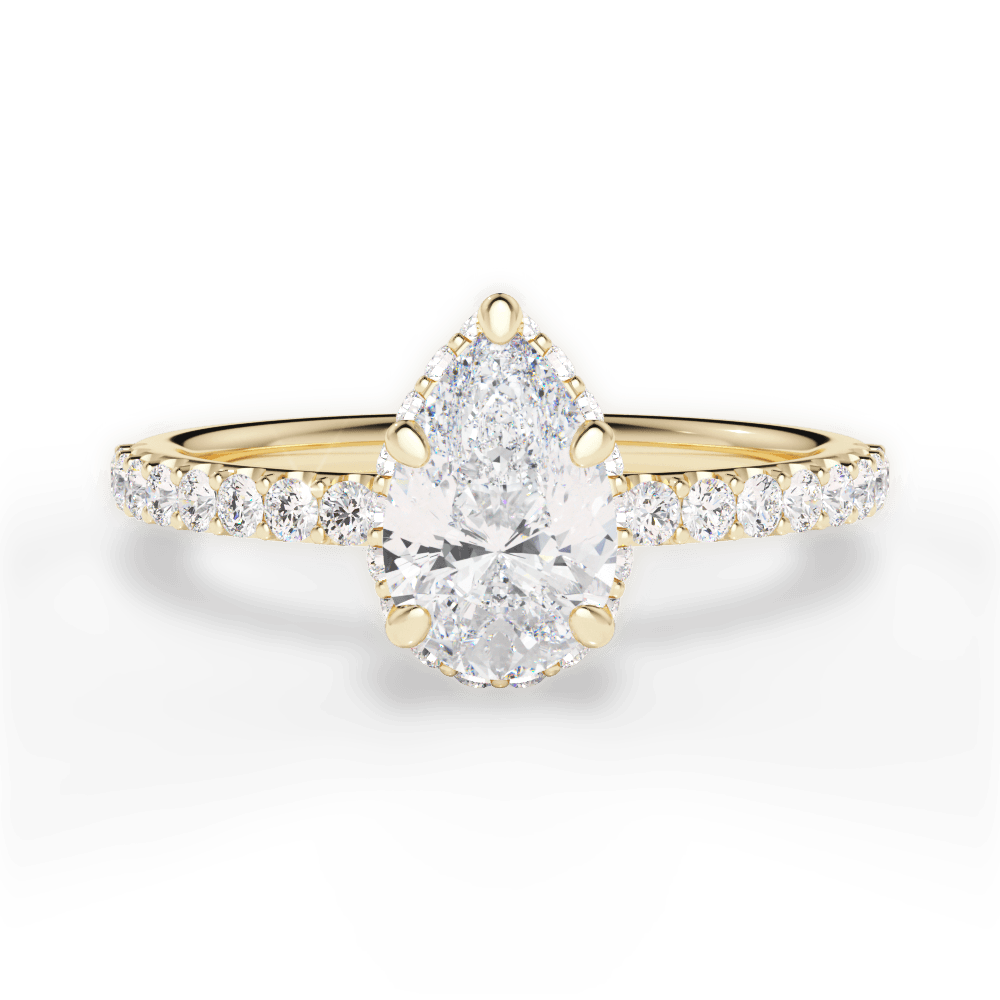 14kt Yellow Gold/18kt Yellow Gold/pear/top