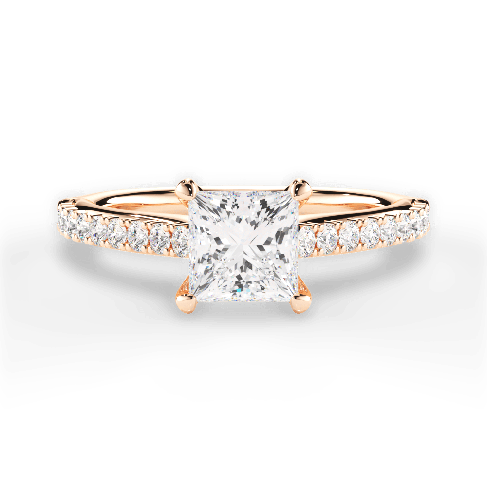 14kt Rose Gold/18kt Rose Gold/princess/top