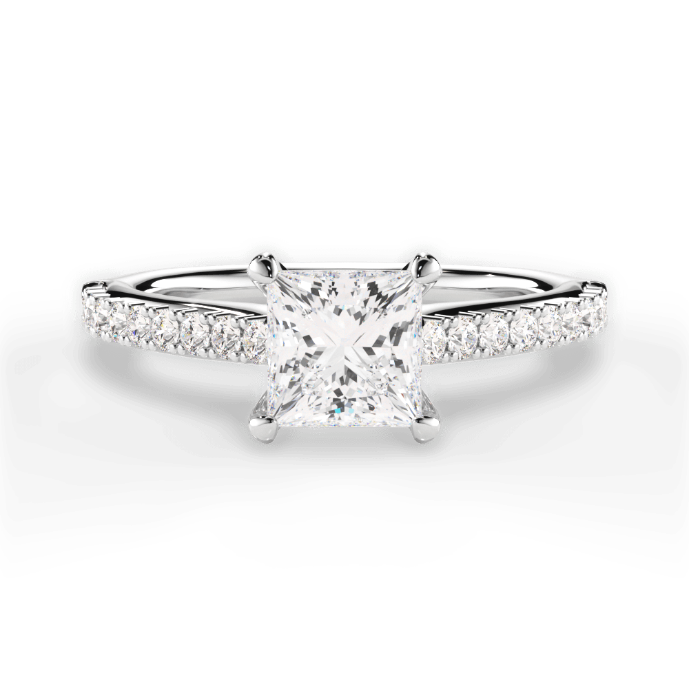 14kt White Gold/18kt White Gold/Platinum/princess/top