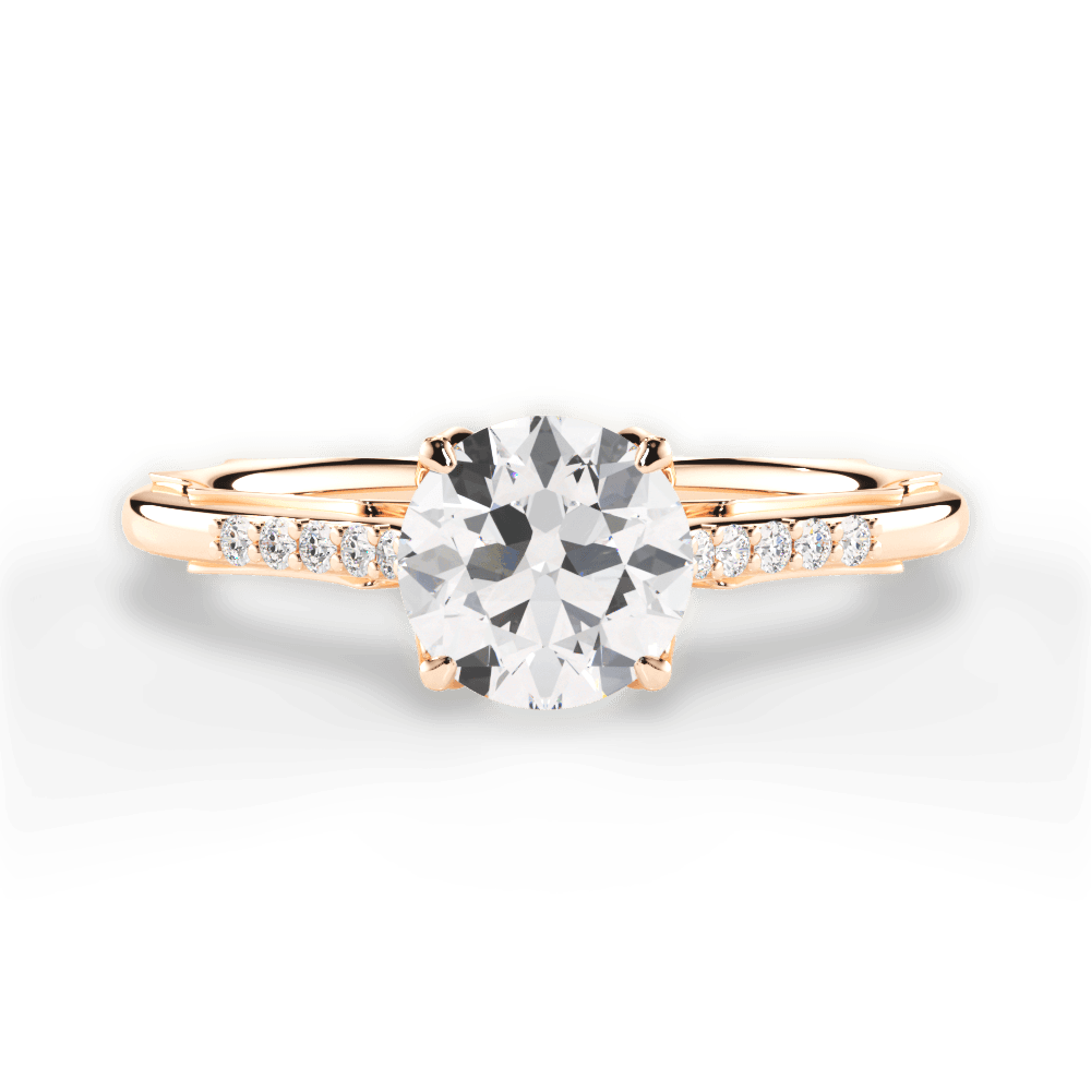 14kt Rose Gold/18kt Rose Gold/round/top