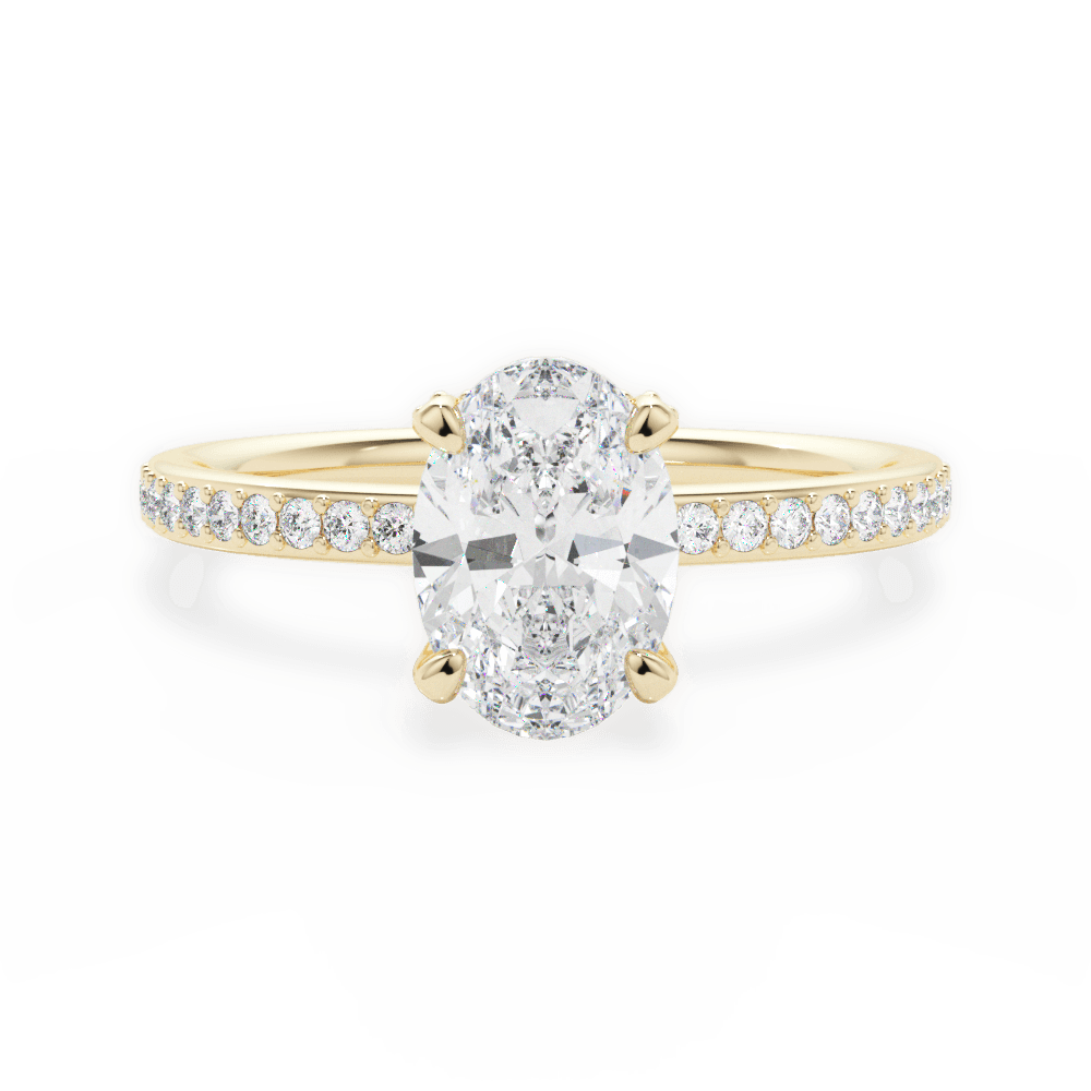 14kt Yellow Gold/18kt Yellow Gold/oval/top