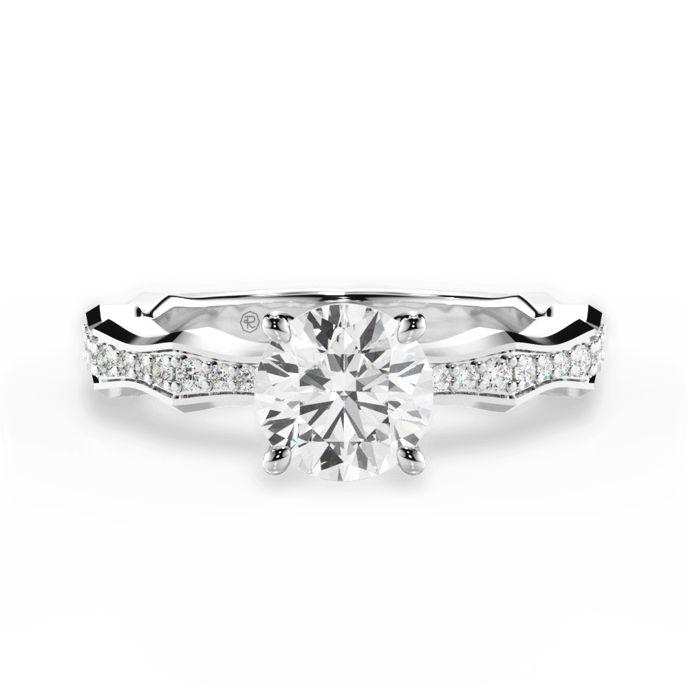 14kt White Gold/18kt White Gold/Platinum/round/top