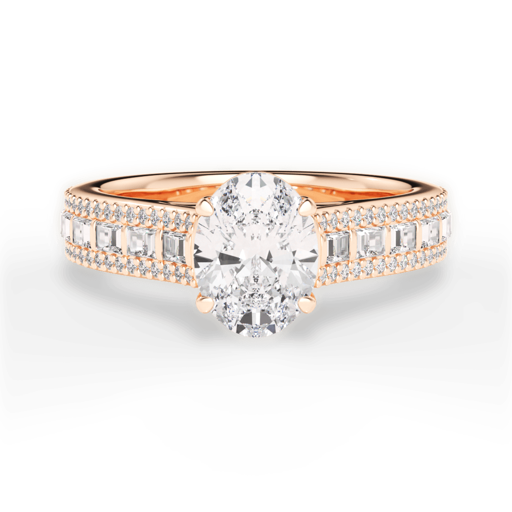 14kt Rose Gold/18kt Rose Gold/oval/top