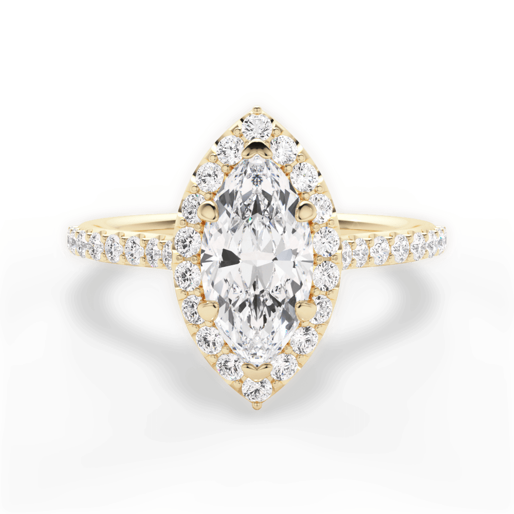 14kt Yellow Gold/18kt Yellow Gold/marquise/top