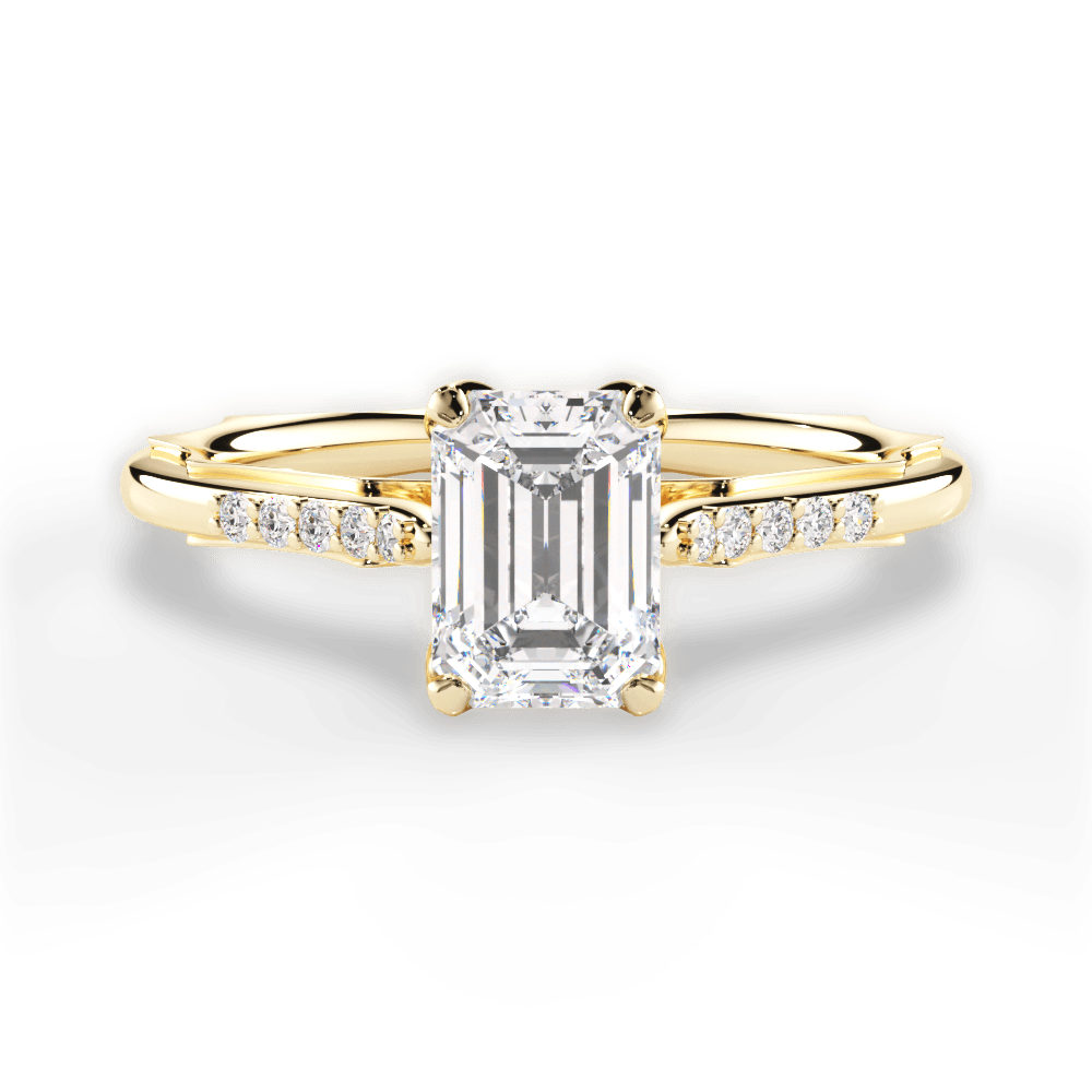 14kt Yellow Gold/18kt Yellow Gold/emerald/top