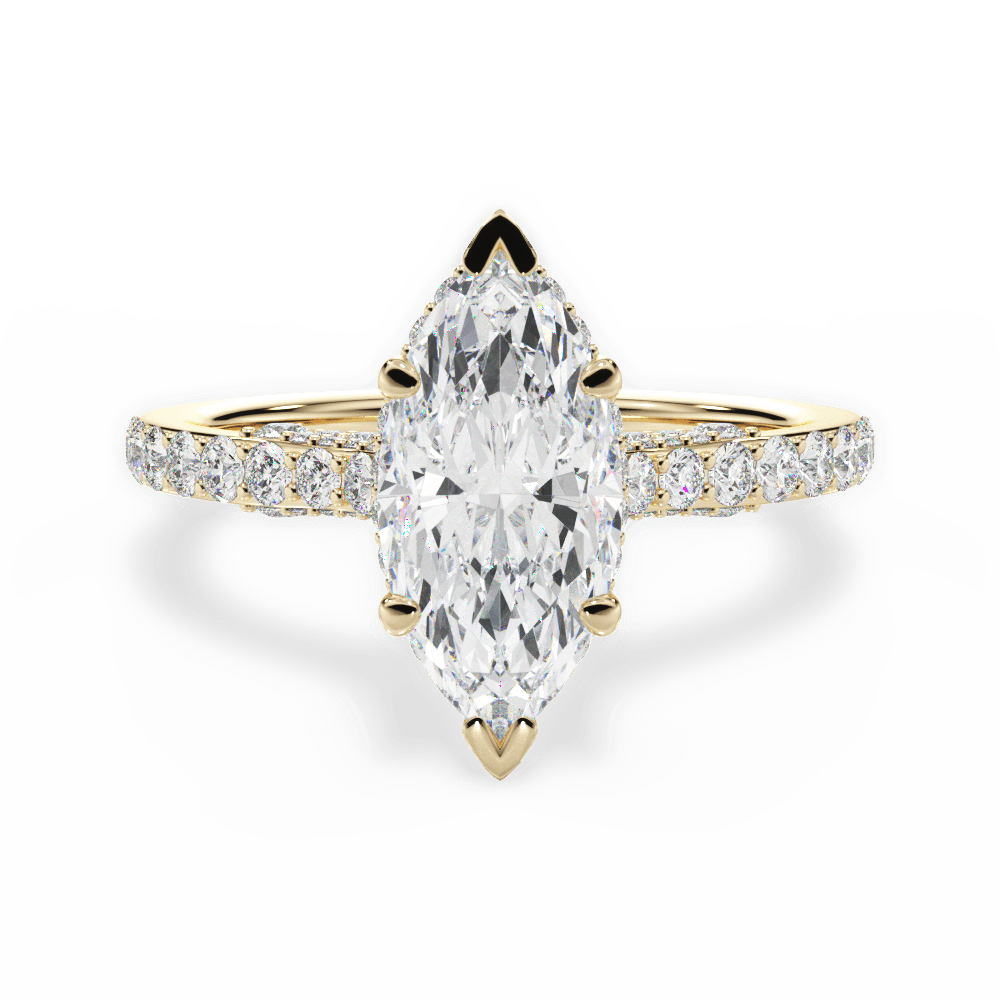 14kt Yellow Gold/18kt Yellow Gold/marquise/top