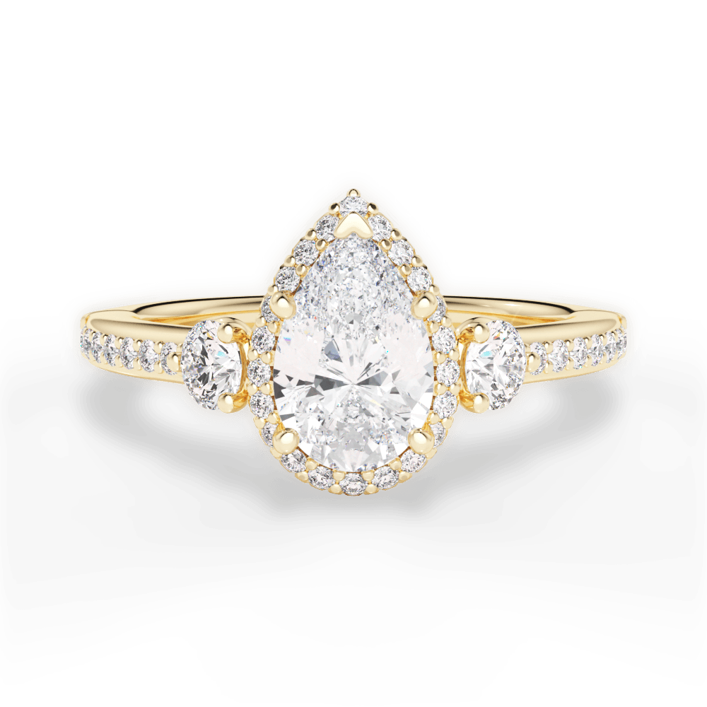 14kt Yellow Gold/18kt Yellow Gold/pear/top