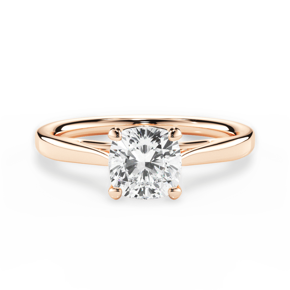 14kt Rose Gold/18kt Rose Gold/cushion/top