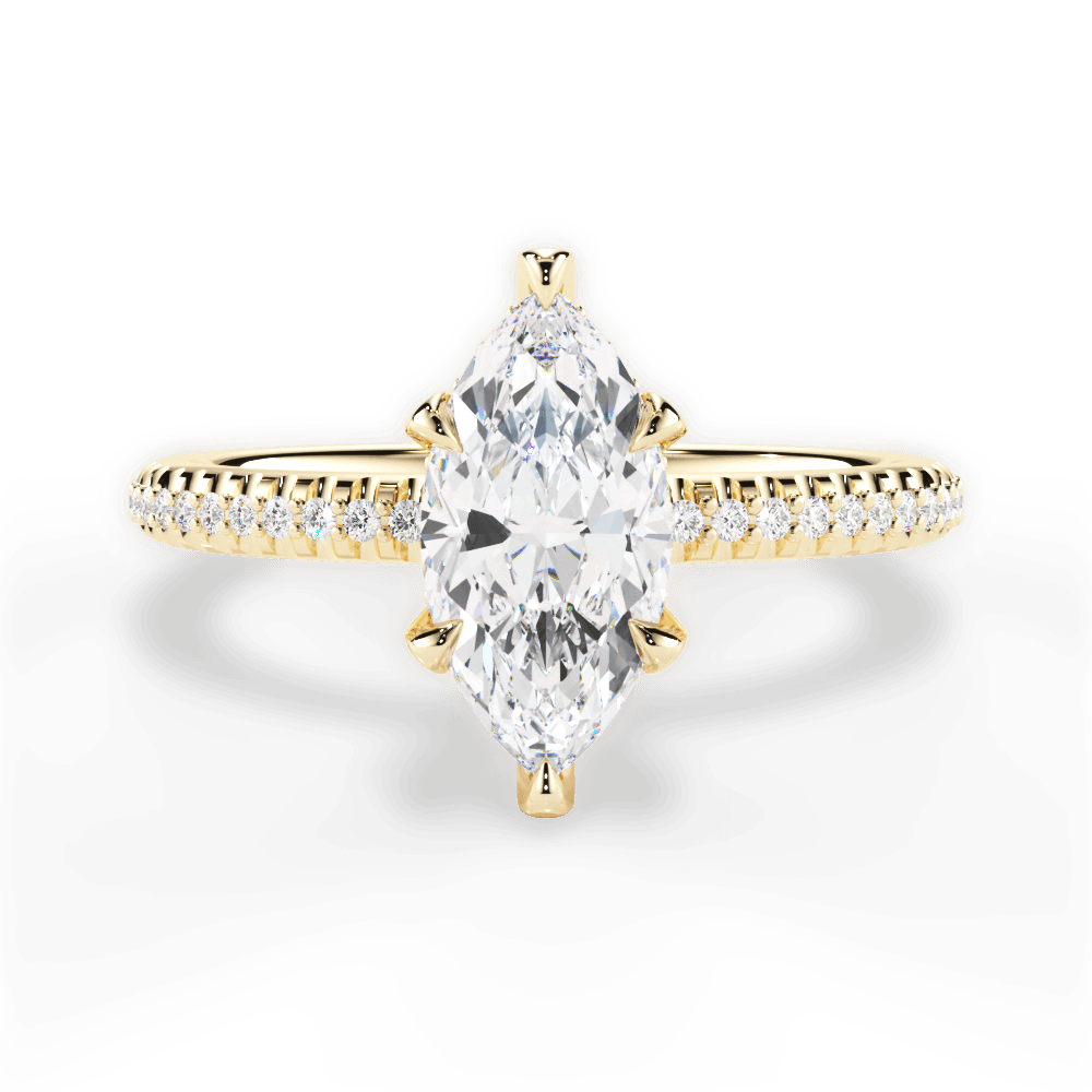 14kt Yellow Gold/18kt Yellow Gold/marquise/top