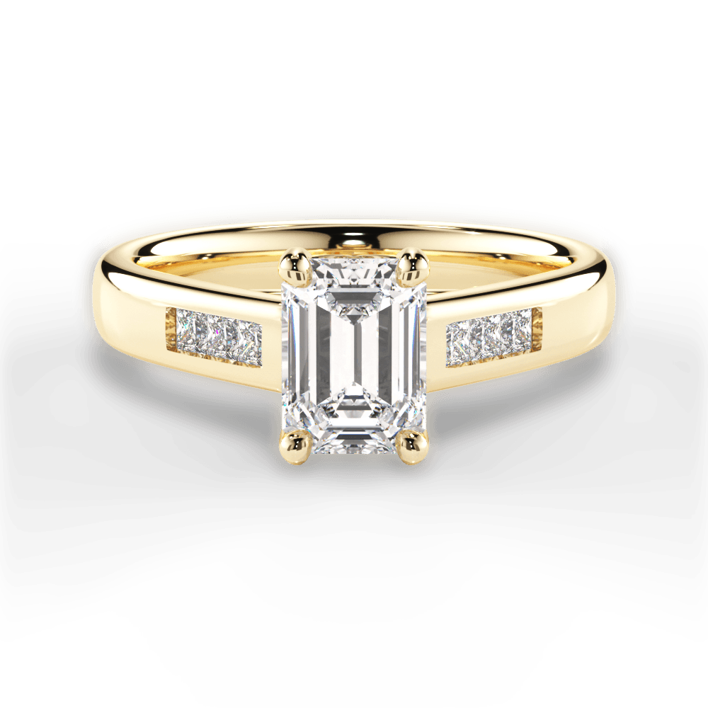 14kt Yellow Gold/18kt Yellow Gold/emerald/top
