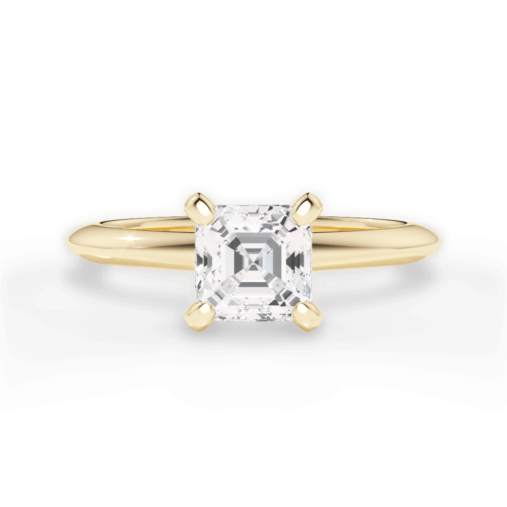 14kt Yellow Gold/18kt Yellow Gold/asscher/top