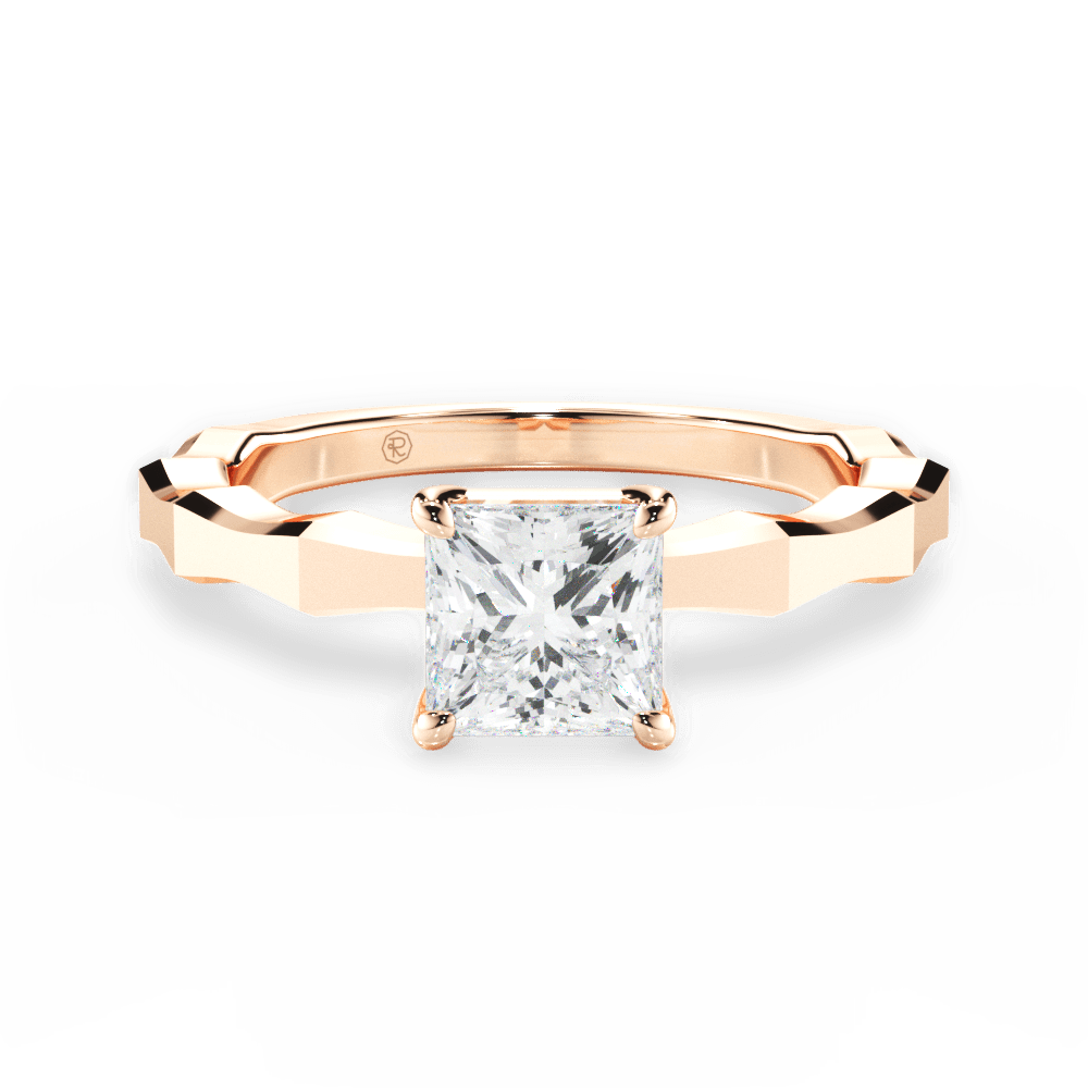 14kt Rose Gold/18kt Rose Gold/princess/top