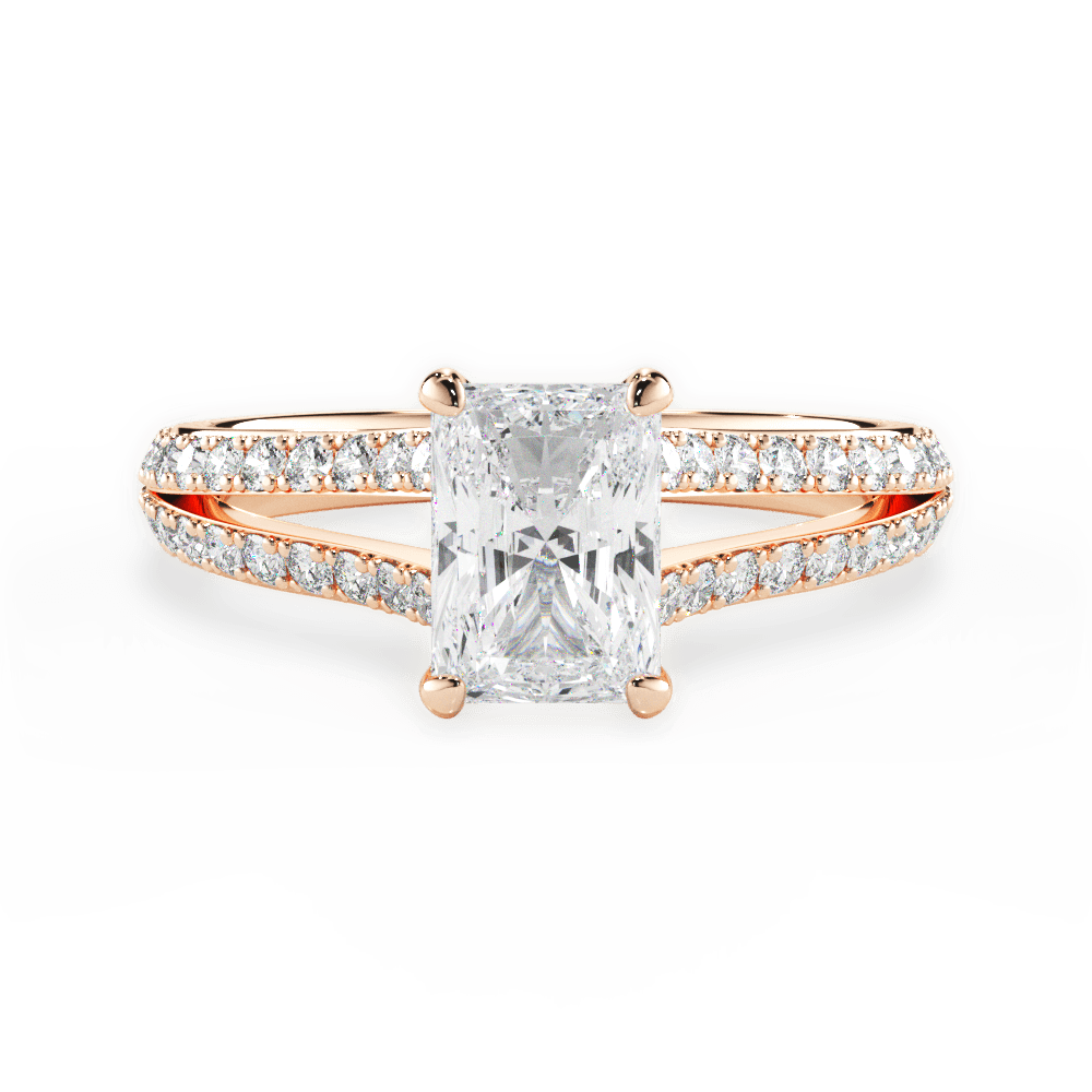 14kt Rose Gold/18kt Rose Gold/radiant/top
