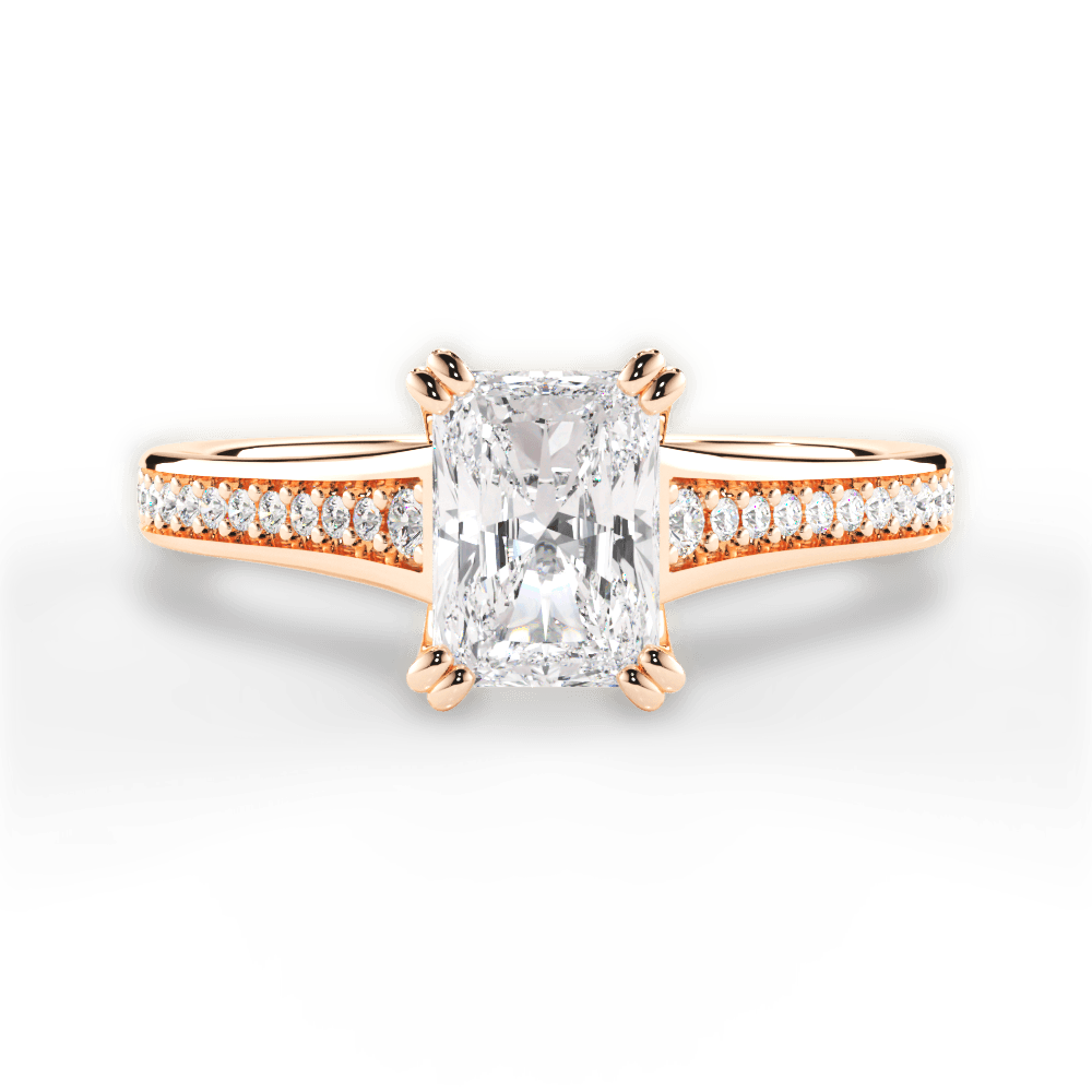 14kt Rose Gold/18kt Rose Gold/radiant/top
