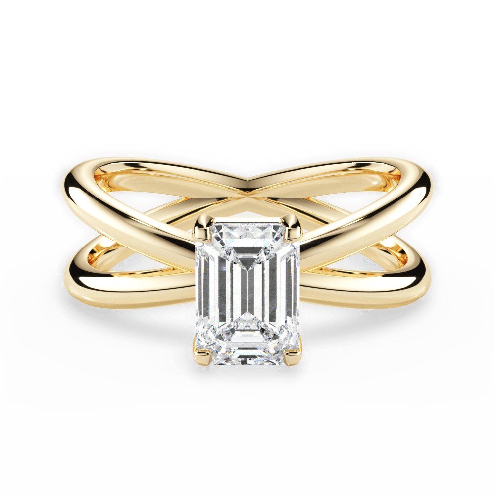 14kt Yellow Gold/18kt Yellow Gold/emerald/top