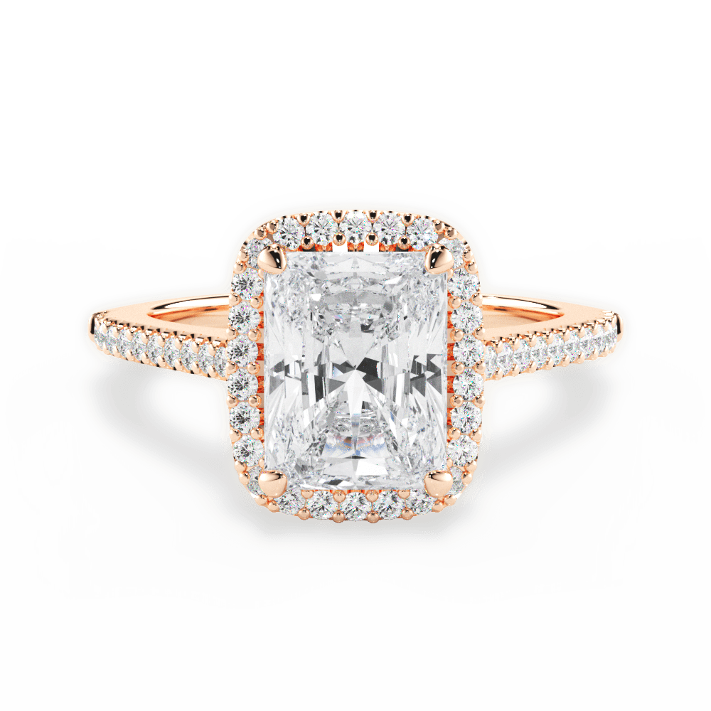 14kt Rose Gold/18kt Rose Gold/radiant/top