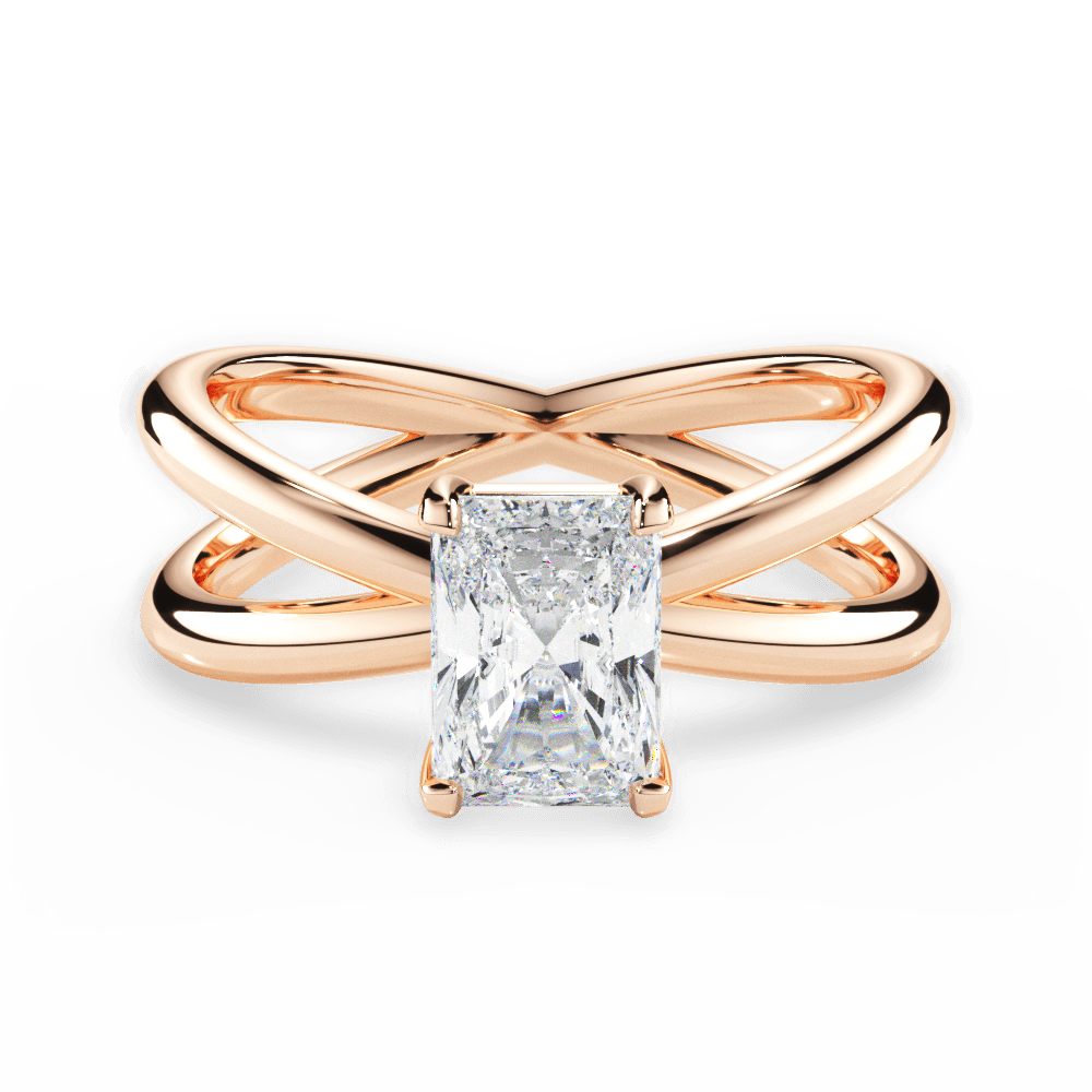 14kt Rose Gold/18kt Rose Gold/radiant/top