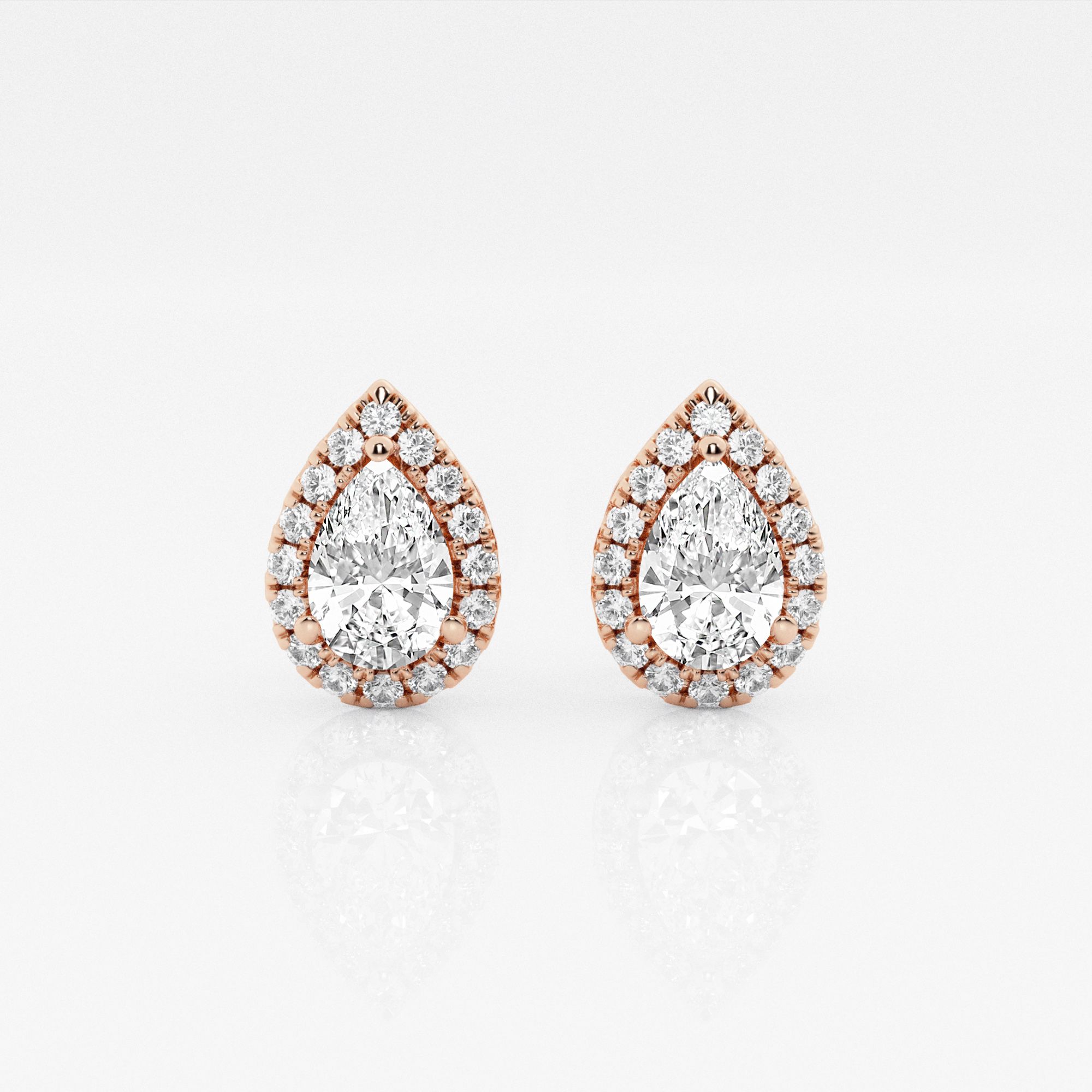 14kt Rose Gold/18kt Rose Gold/pear/top