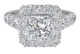 vintage princess cut engagement ring
