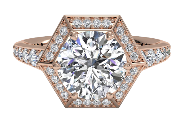 vintage rose gold engagement ring
