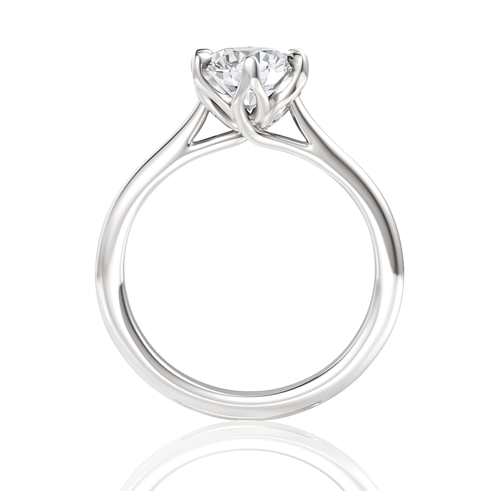14kt white gold/18kt white gold/platinum/round/front